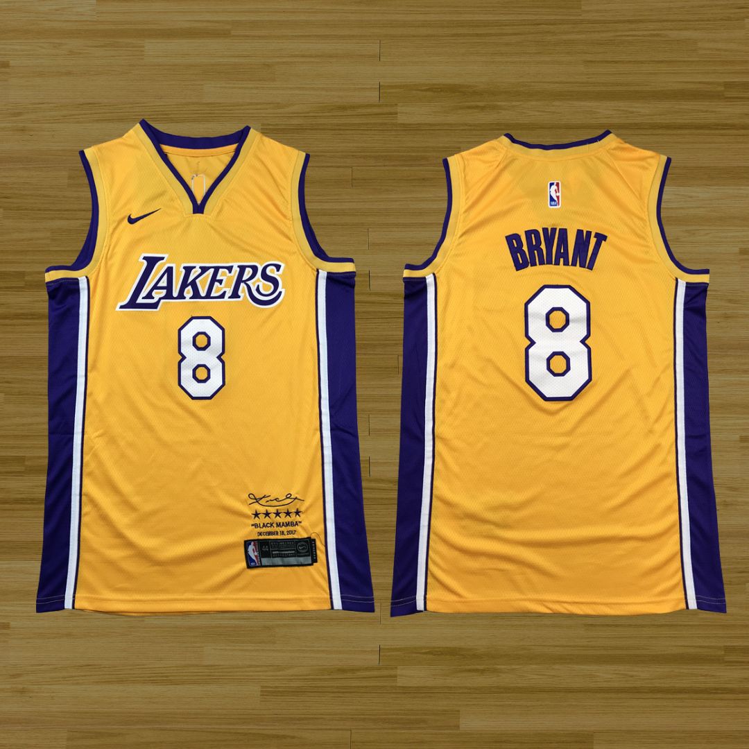 Lakers - Kobe Bryant - Retro Yersey - Yellow
