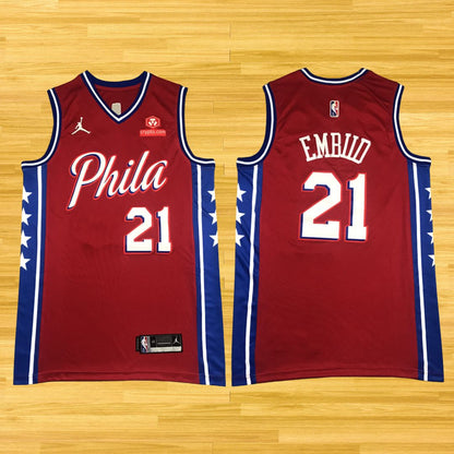 76ers - Joel Embiid - 24/25 Jersey - Red